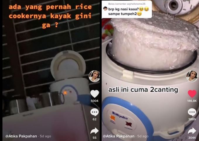 11 Potret kocak masak nasi di rice cooker ini penampakannya bisa bikin emak marah