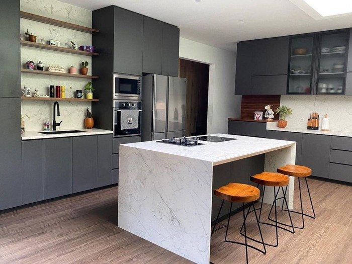 Rombak area masak sesuai impian, 9 potret dapur Donna Agnesia kini modern, punya 2 kompor khusus