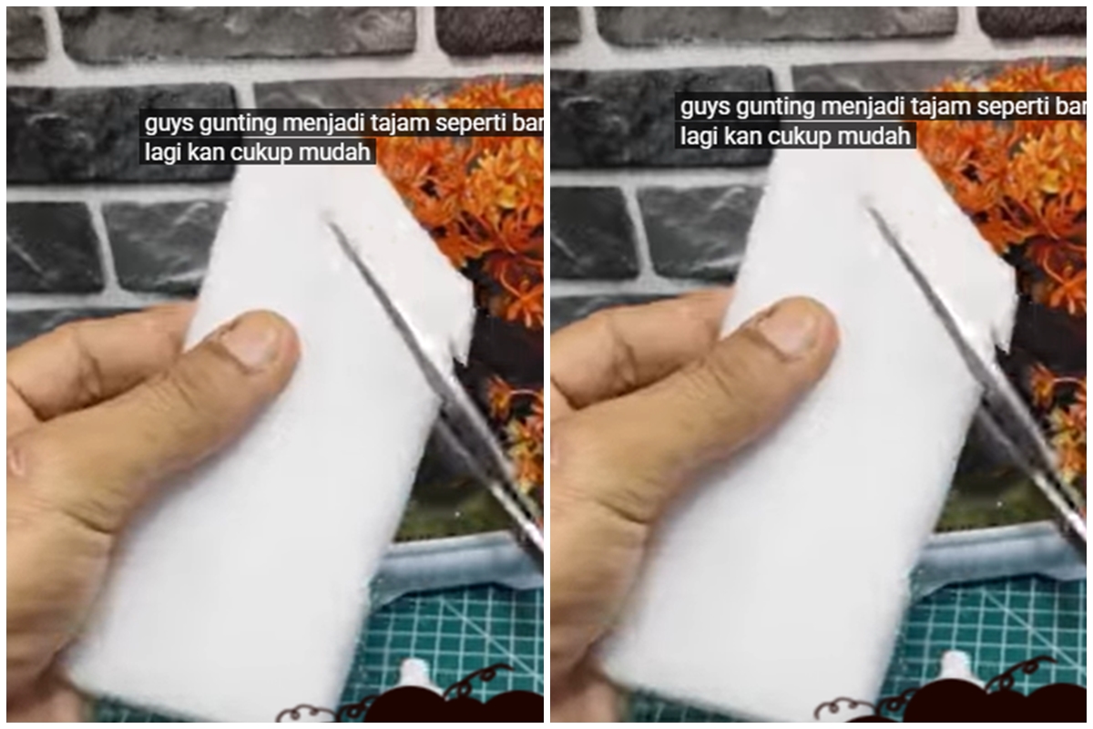 Trik agar gunting tumpul jadi tajam lagi sekarang tanpa digosok batu, cuma pakai 2 bahan sederhana