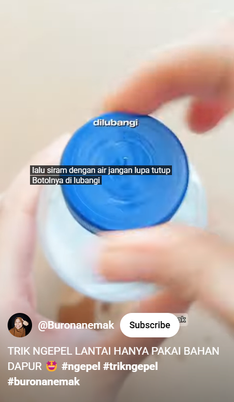 Trik mengepel lantai sekarang tak perlu campuran garam, makin kesat dan wangi tambah 1 bahan dapur
