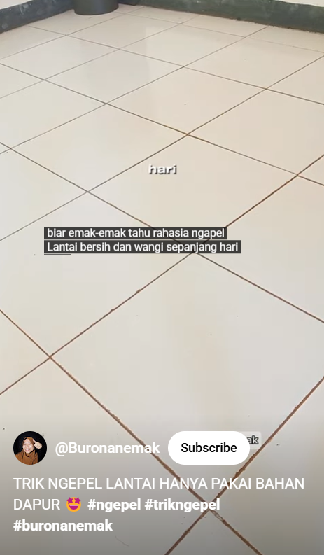 Trik mengepel lantai sekarang tak perlu campuran garam, makin kesat dan wangi tambah 1 bahan dapur