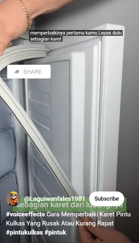 Mengatasi karet kulkas sekarang tak perlu pakai alat apa pun, cukup gunakan trik ini