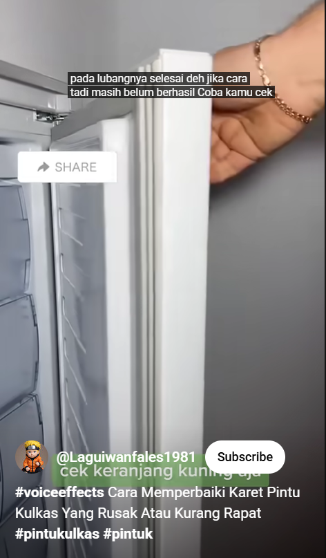 Mengatasi karet kulkas sekarang tak perlu pakai alat apa pun, cukup gunakan trik ini