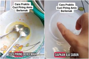 Trik hilangkan bau amis dan lemak dari piring cuma pakai 1 tambahan buah, sekarang jadi lebih kesat