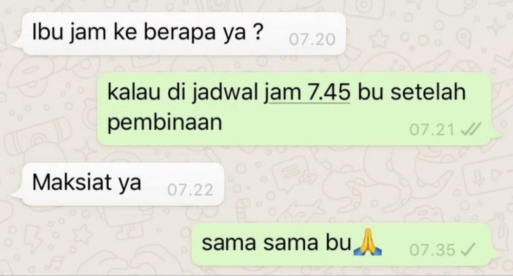 Ngetik nggak pakai mikir, 11 balasan chat lucu dari guru ini bikin senyum lebar