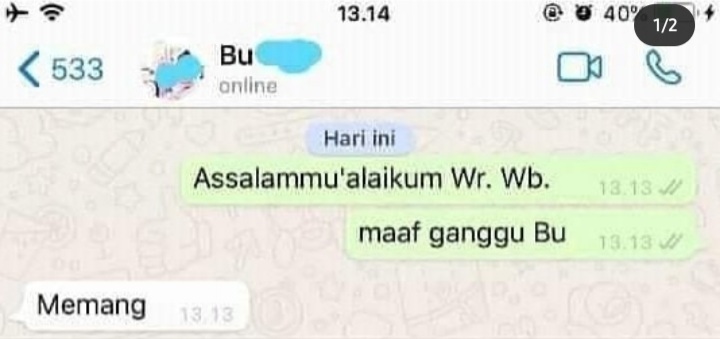 Ngetik nggak pakai mikir, 11 balasan chat lucu dari guru ini bikin senyum lebar