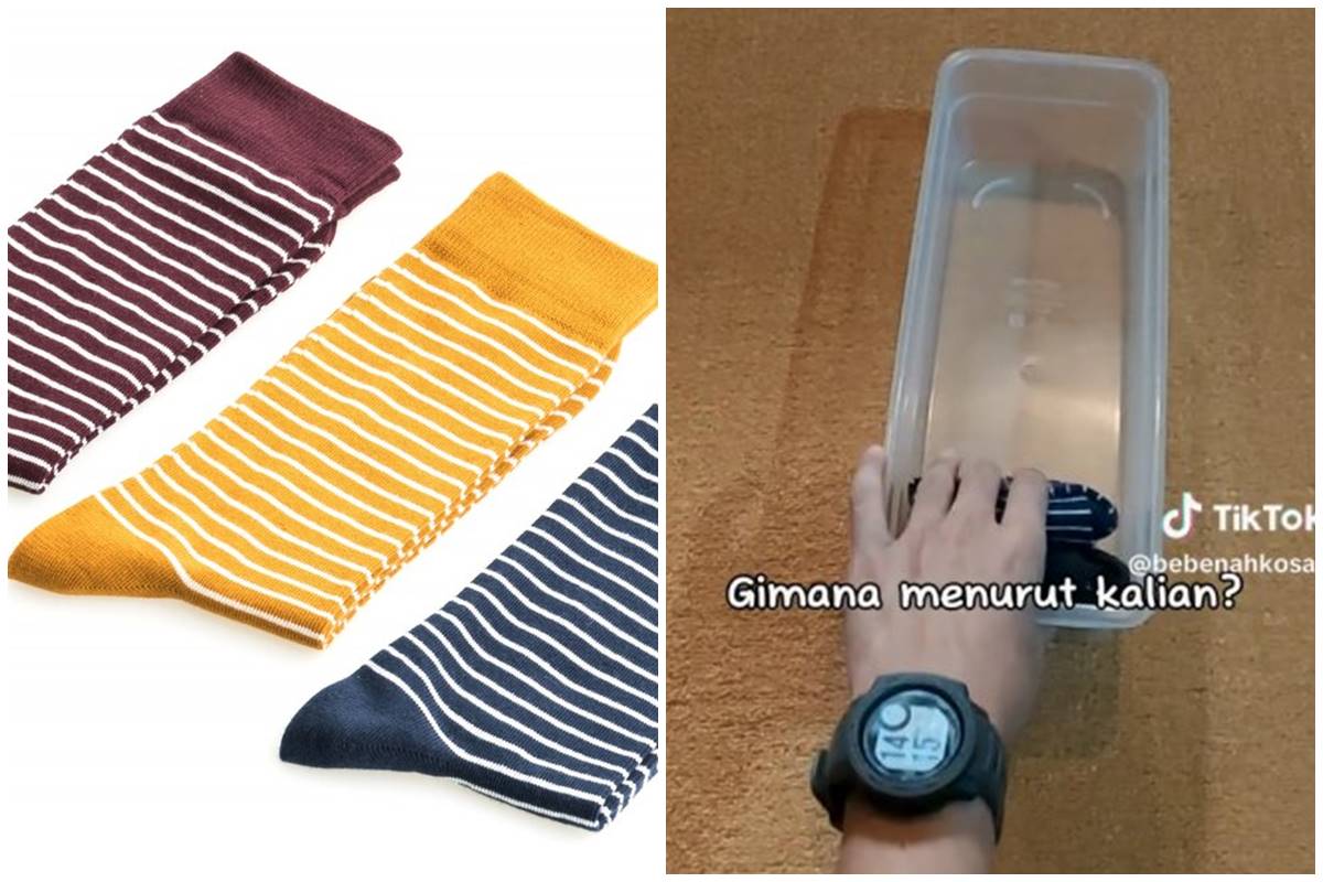 Sekarang cari kaus kaki makin mudah, ini trik melipatnya agar rapi dan hemat tempat cuma 30 detik