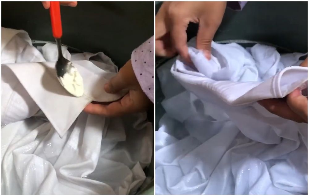 Jangan pakai cairan pemutih, ini trik hilangkan noda hitam di kemeja putih cuma tambah 1 bahan dapur