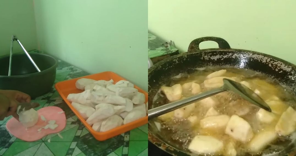 Sekarang jadi paham, goreng singkong empuk & merekah nggak harus rebus atau kukus dulu