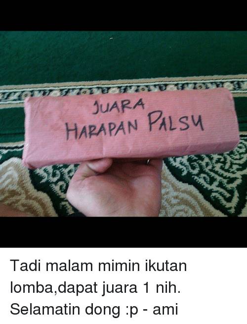 11 Tulisan kocak di hadiah lomba ini bikin pemenang senyum-senyum sendiri, ada lomba melupakan mantan