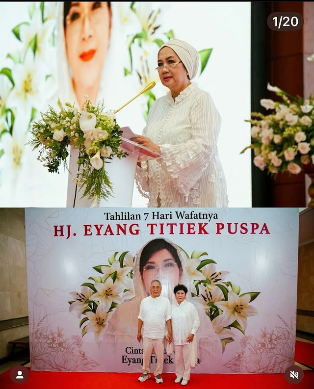Dekornya sesuai dengan warna kesukaan Titiek Puspa, ini 9 momen tahlilan 7 hari kepergian sang maestro