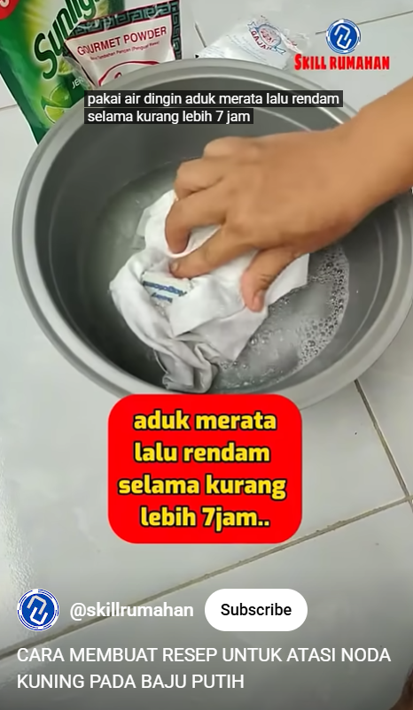 Trik membersihkan noda kuning di pakaian bayi sekarang lebih aman, cuma dengan 2 bahan dapur