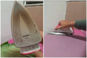 Jangan digosok dengan sikat gigi, ini cara lain hilangkan noda lengket di setrika pakai 2 bahan dapur