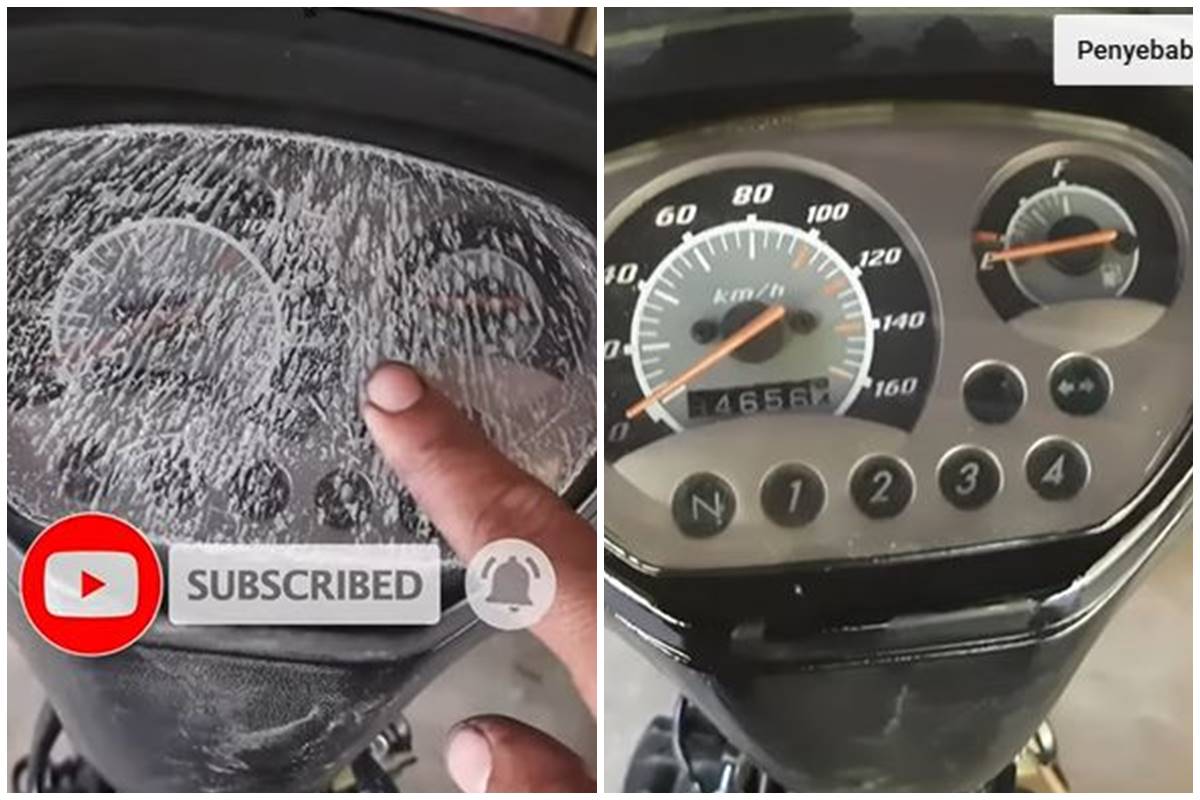 Kaca speedometer kinclong kembali seperti baru, ini trik hilangkan noda retak tanpa gunakan oli