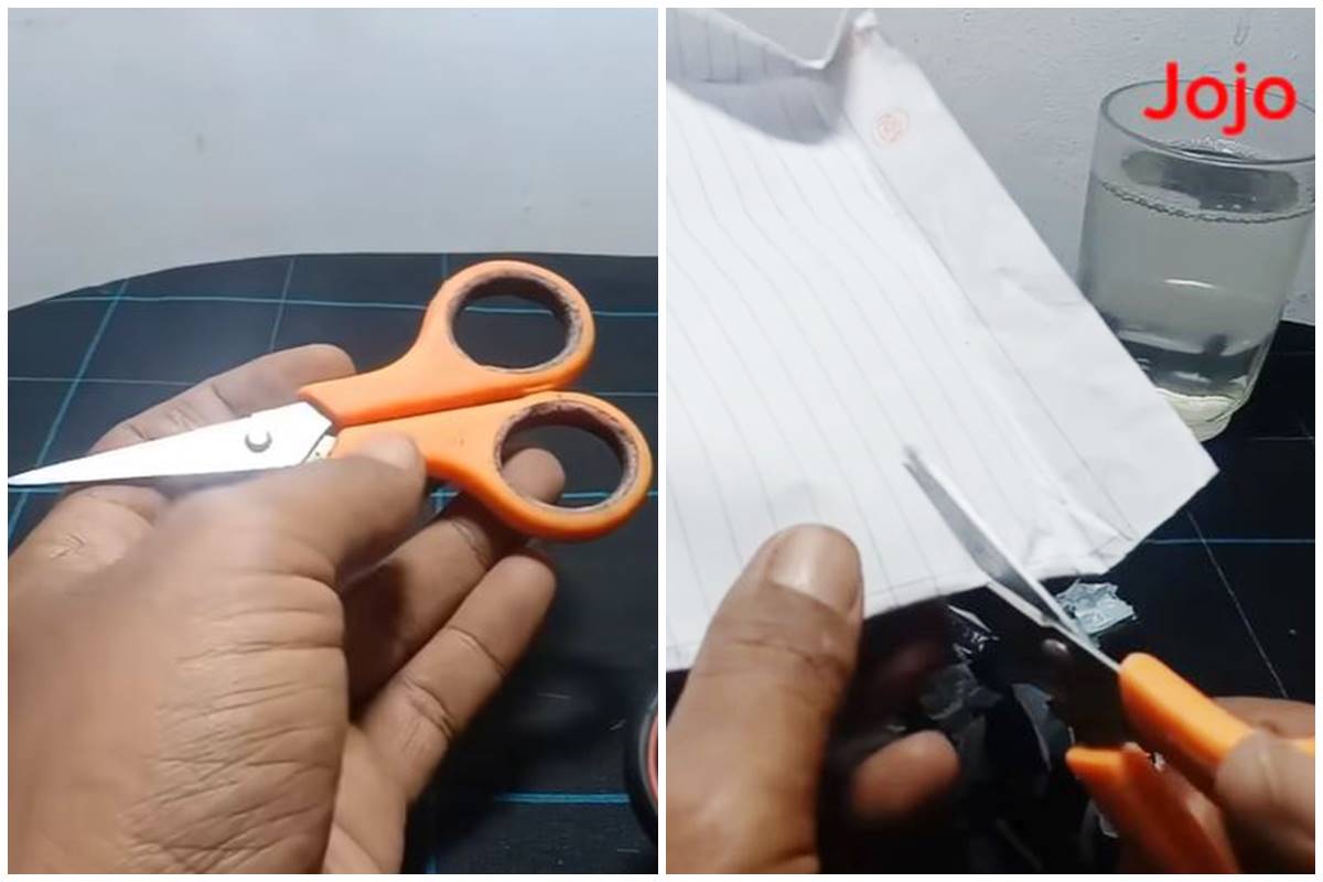 Jangan langsung dibuang, ini cara atasi gunting tumpul jadi tajam pakai 1 alat dan bahan dapur