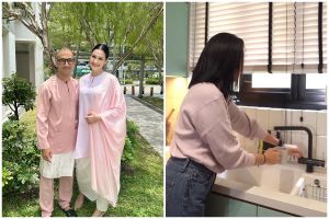 9 Potret dapur baru Marcell Siahaan desainnya mewah, ada sudut khusus untuk menyimpan buku