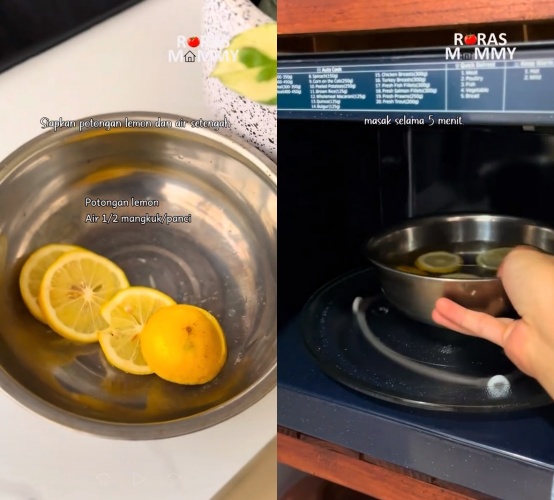 Trik bersihkan microwave bau penuh noda sekarang lebih praktis, cuma pakai 1 jenis buah
