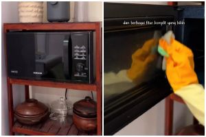 Trik bersihkan microwave bau penuh noda sekarang lebih praktis, cuma pakai 1 jenis buah