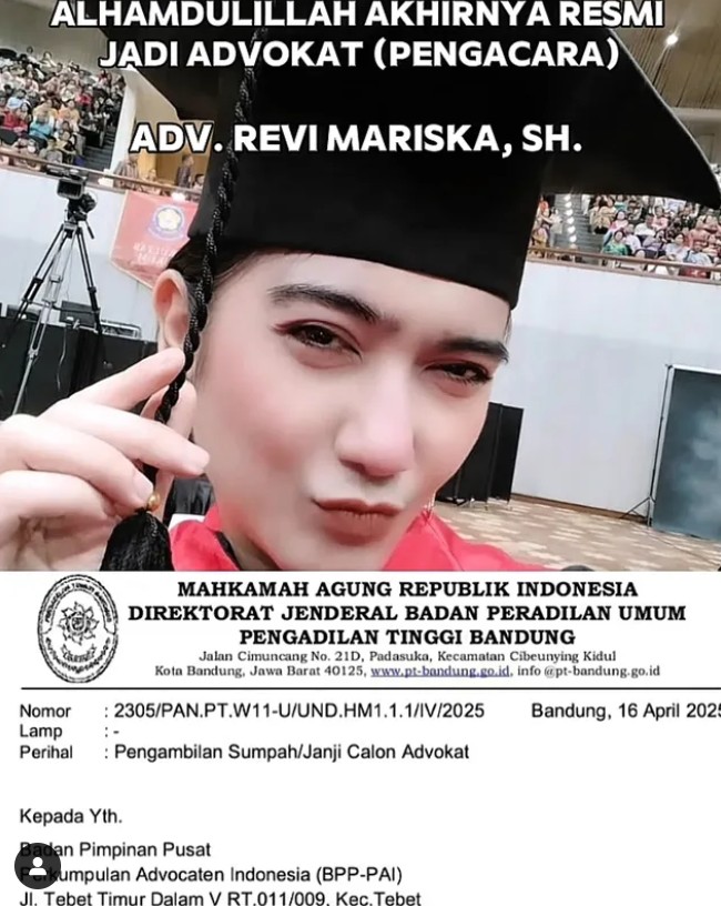 Revi Mariska artis Genta Buana dulu kerap tuai kontroversi kini jadi advokat, ini 9 potretnya