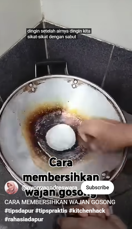 Wajan gosong wajan sekarang bisa enyah cuma tambah 1 bahan sederhana, kinclong lagi seperti baru