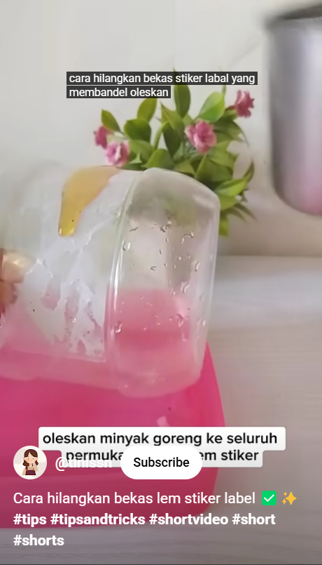 Trik menghilangkan bekas lem stiker di toples sekarang cuma pakai 1 bahan dapur, kreatif buat ditiru