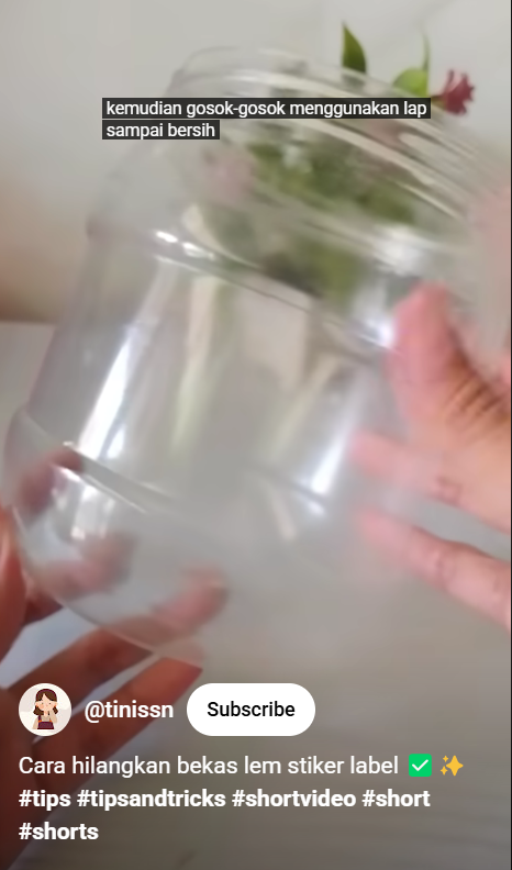 Trik menghilangkan bekas lem stiker di toples sekarang cuma pakai 1 bahan dapur, kreatif buat ditiru