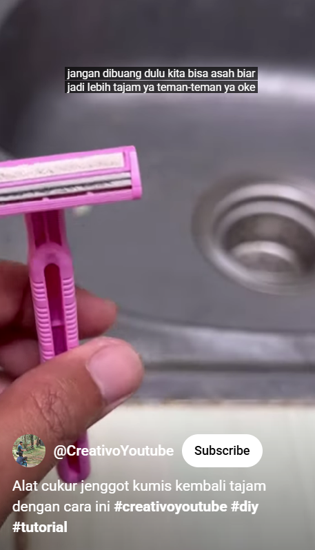 Jangan langsung beli baru, trik menajamkan pisau cukur tumpul sekarang cuma tambah 1 bahan dapur