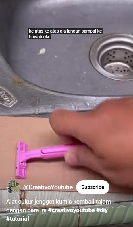 Jangan langsung beli baru, trik menajamkan pisau cukur tumpul sekarang cuma tambah 1 bahan dapur