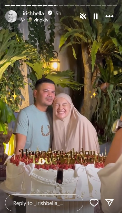 9 Momen romantis Haldy Sabri beri kejutan ultah Irish Bella ke-29, ukuran kuenya bikin salfok