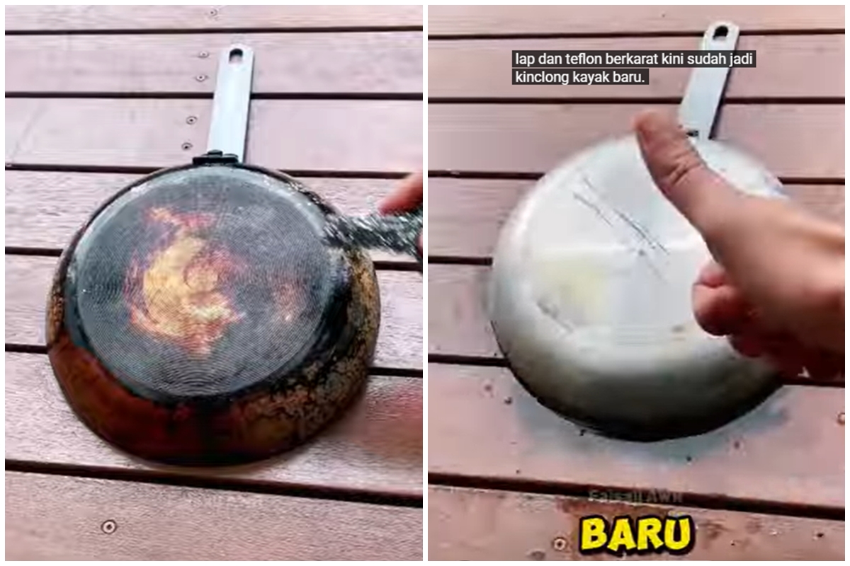 Tak perlu direndam semalaman, sekarang bersihkan kerak gosong di teflon cepat dalam 15 menit