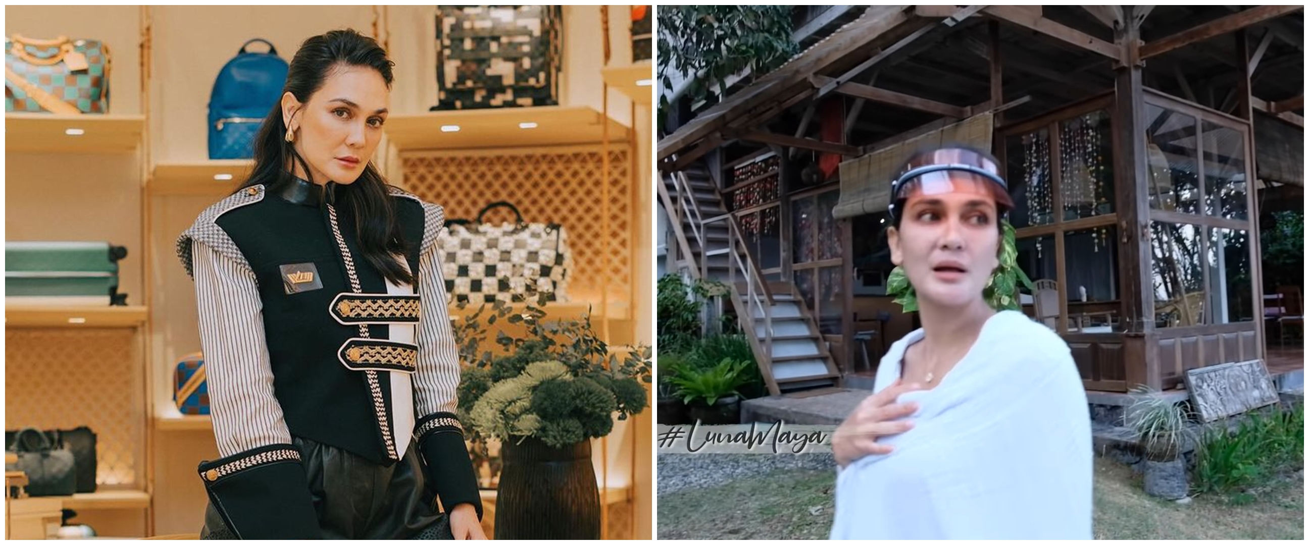 Potret Luna Maya pamer muka bantal, percaya diri tampil polosan