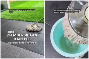 Kain pel dekil kumal berminyak sekarang putih lagi pakai 3 bahan dapur, emak-emak ini punya trik jitu
