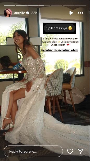 Selang 4 bulan ijab nikah, Aurelie Moeremans & Tyler Bigenho gelar resepsi yang intimate, 9 potretnya