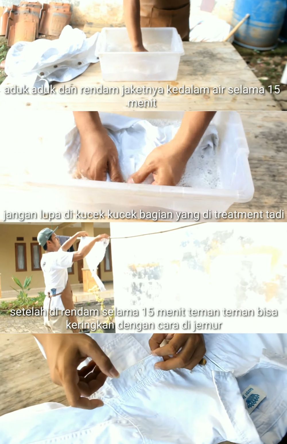 Jangan pakai pemutih, ini trik hilangkan noda karat bekas kancing di baju putih tambah 2 bahan dapur