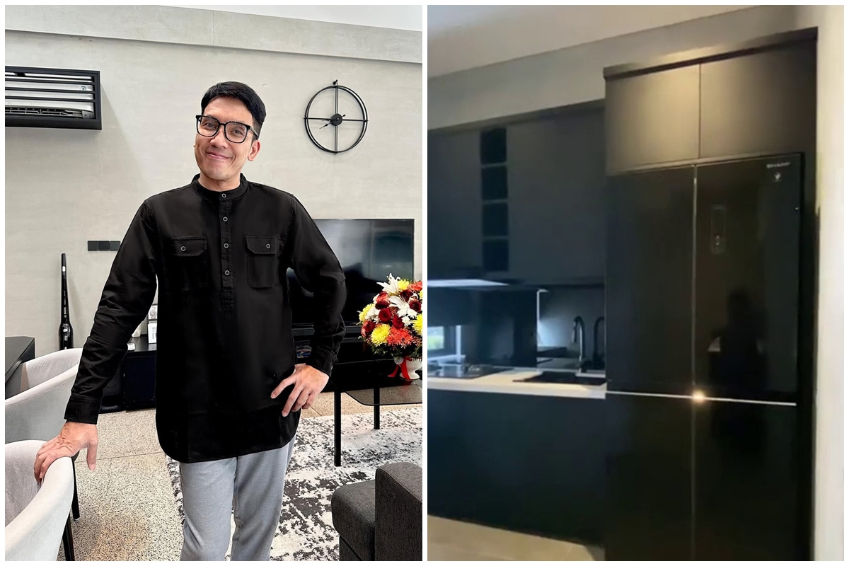 9 Potret dapur baru Desta usai renovasi, berkonsep open space serba hitam dan lebih minimalis