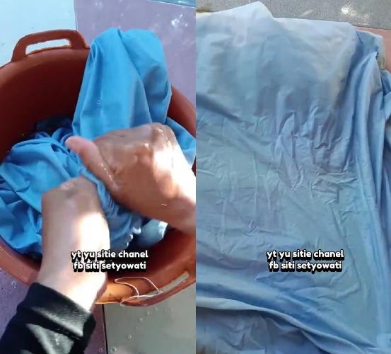 Jilbab jamuran sekarang bisa kembali kinclong, ternyata triknya pakai tambahan 1 bahan dapur