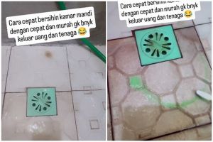 Tanpa racikan bahan khusus, ini trik basmi kerak lantai kamar mandi cuma ditambah 1 bahan dapur
