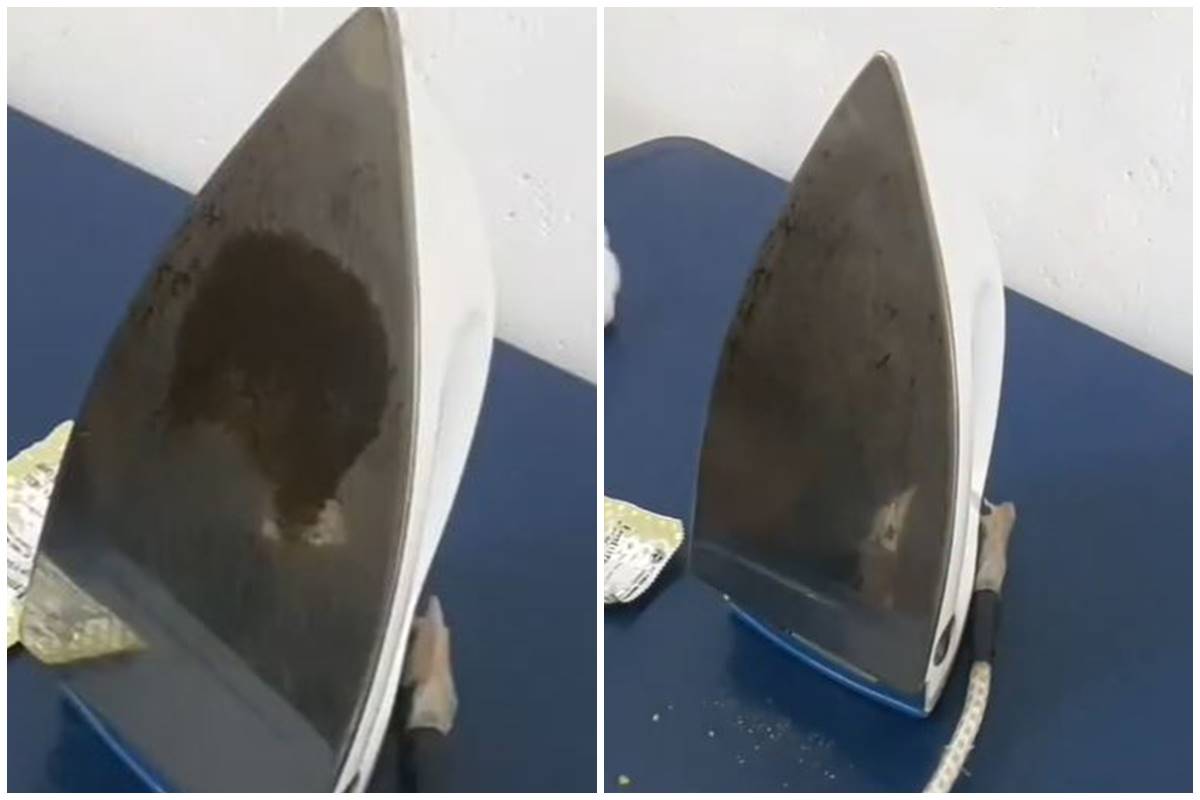 Bukan pakai garam atau sabun, ini trik ampuh hilangkan kerak gosong pada setrika dengan 1 jenis obat
