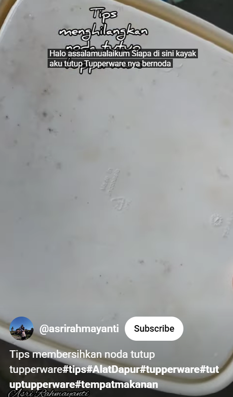 Trik membersihkan tutup tupperware kotor berjamur sekarang tak direndam sabun, cuma butuh 10 menit