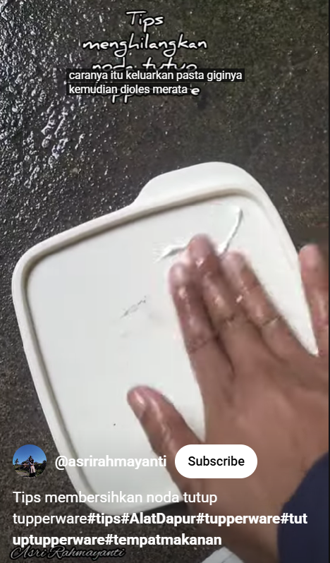 Trik membersihkan tutup tupperware kotor berjamur sekarang tak direndam sabun, cuma butuh 10 menit