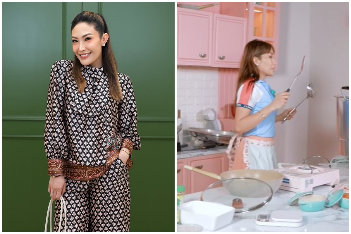 Area masaknya tak cuma satu, intip 9 potret dapur Ayu Dewi bernuansa pink yang cocok buat ngonten