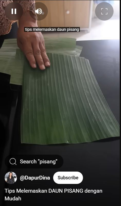 Trik melenturkan daun pisang kaku tanpa dijemur, warnanya kian cantik, sekarang cuma pakai 2 langkah