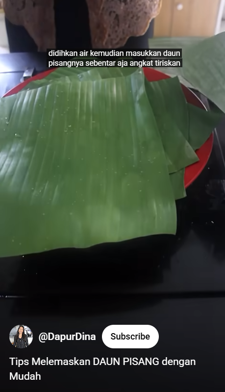 Trik melenturkan daun pisang kaku tanpa dijemur, warnanya kian cantik, sekarang cuma pakai 2 langkah