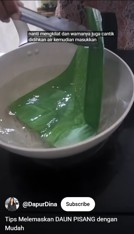 Trik melenturkan daun pisang kaku tanpa dijemur, warnanya kian cantik, sekarang cuma pakai 2 langkah