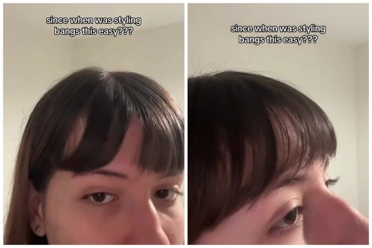 Bukan catokan atau sisir, wanita ini punya trik rapikan poni rambut cuma dengan 1 alat makeup