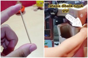Jangan dibuang dulu, sekarang tusuk gigi bisa dibikin jadi alarm motor, begini triknya