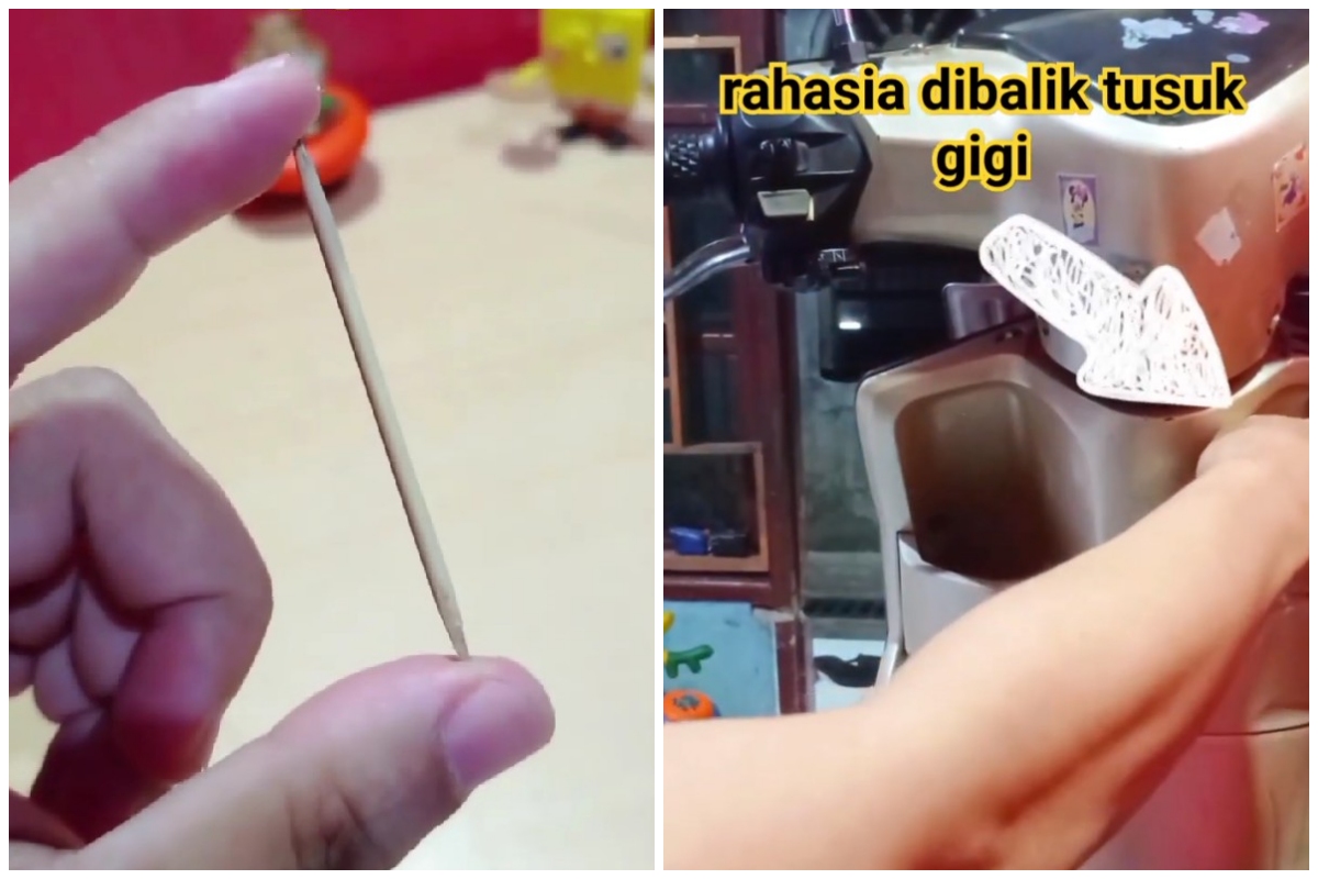 Jangan dibuang dulu, sekarang tusuk gigi bisa dibikin jadi alarm motor, begini triknya