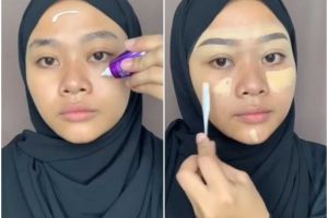 Niat hati recreate makeup glowing kayak Ria Ricis, malah hasilnya di luar ekspektasi