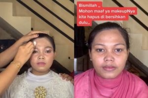 Pengantin ini minta dirias ulang gegara salah pilih MUA, hasilnya bikin lupa wajah aslinya