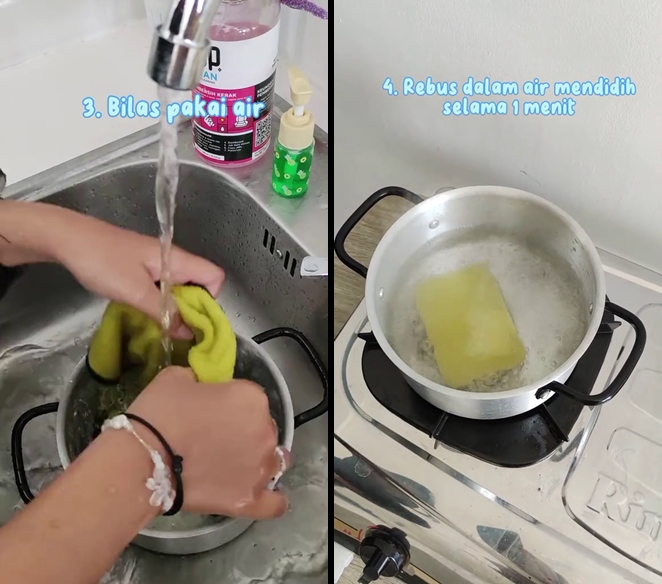 Tak direndam lama, cara bersihkan spons cuci piring agar tak bau sekarang cukup ditambah 1 jenis buah